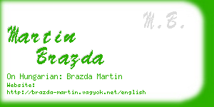 martin brazda business card